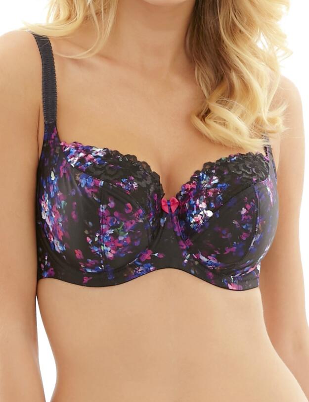 9261 Panache Thea Balcony Bra  - 9261 Black/Multi