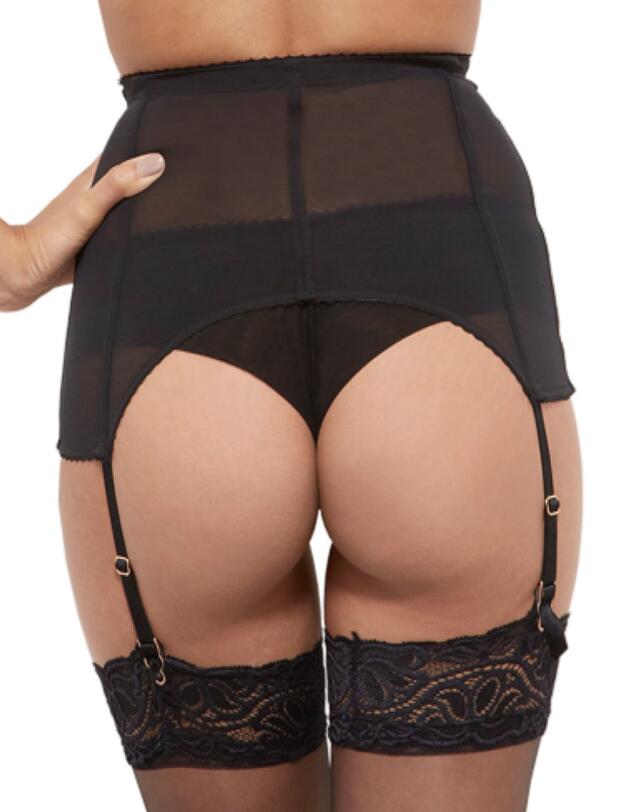 12602 Gossard VIP Dark Romance Deep Suspender Belt - 12602 Charcoal/Blush