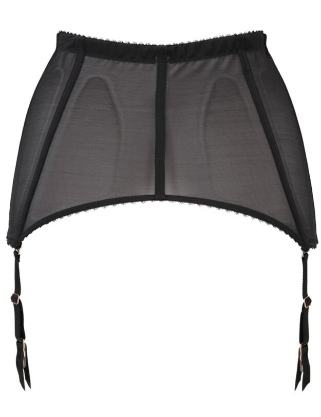 12602 Gossard VIP Dark Romance Deep Suspender Belt - 12602 Charcoal/Blush