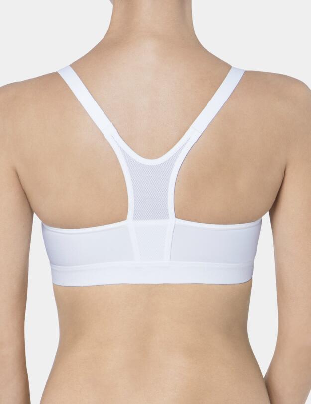 10181324 Triumph Triaction Wellness F Front Fastening Sports Bra - 10181324 White