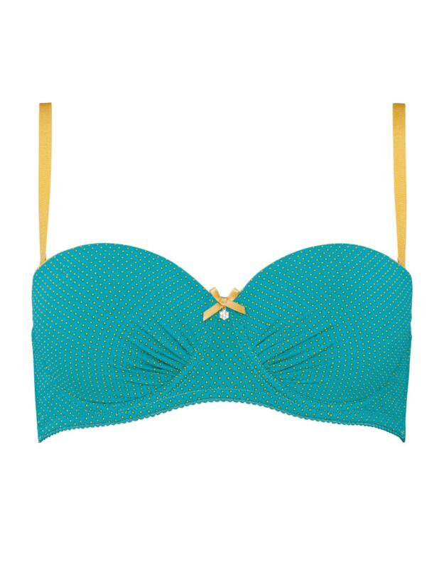 170013 Cybele by Naturana Moulded Padded Soft Multiway Balcony Bra - 170013 Blue