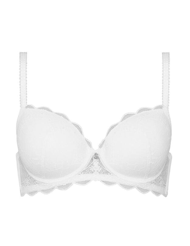 17401 Cybele by Naturana Padded Underwired Balcony Bra - 17401 White