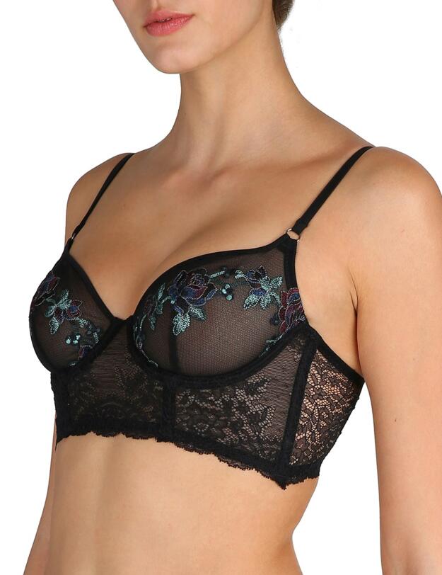 0102133 Marie Jo Dahlia Underwired Longline Balcony Bra - 0102133 Black