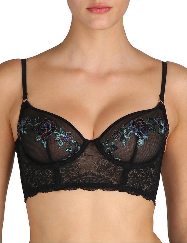 0102133 Marie Jo Dahlia Underwired Longline Balcony Bra - 0102133 Black