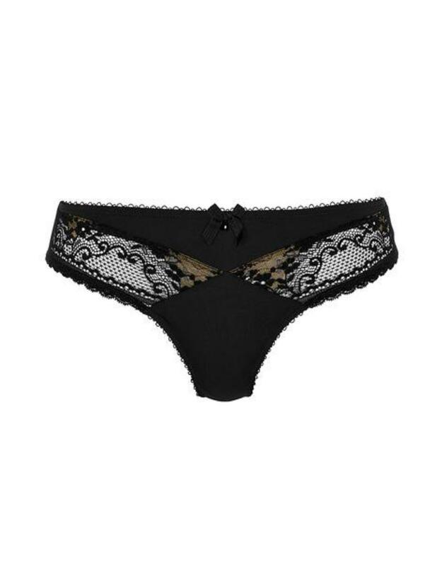 1644100 Charnos Bridgette Brief - 1644100 Black/Gold