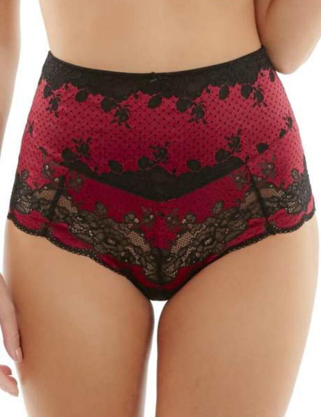 7254 Panache Clara High Waist Brief - 7254 Black/Ruby
