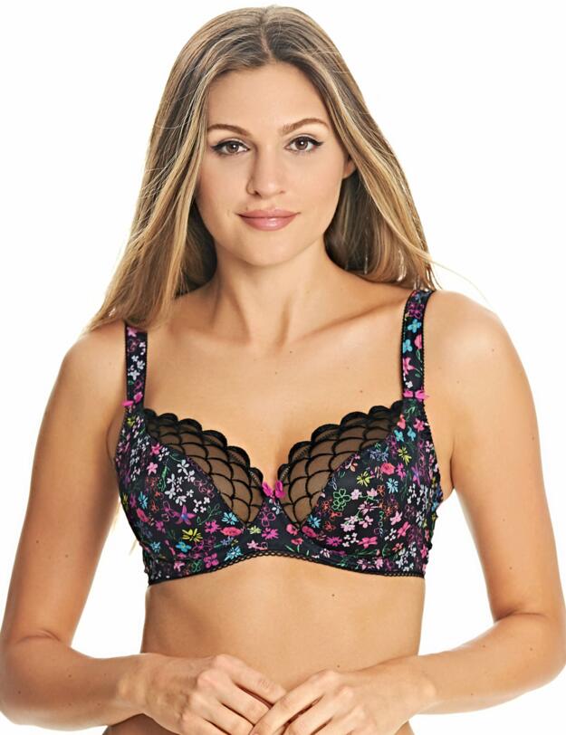 5301 Freya Harmonie Girl Plunge Balcony Bra Black - 5301 Plunge Balcony Bra 