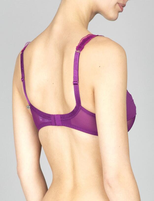 G61433 Maison Lejaby Elixir Attrape-Coeur 3 Part Full Cup Bra - G61433 Opium Purple