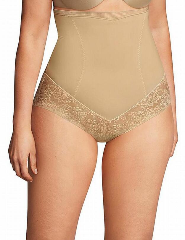 1023 Maidenform Firm Foundations Curvy High Waist Briefs - 1023 Body Beige