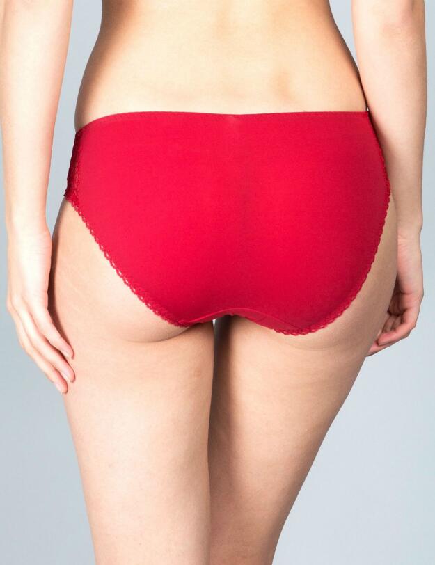 51663 Maison Lejaby Rosae Bikini Style Brief - 51663 Tango Red
