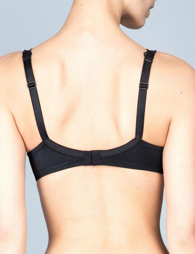 Maison Lejaby Rosae Underwired Lightly Padded Balconette Bra in Black
