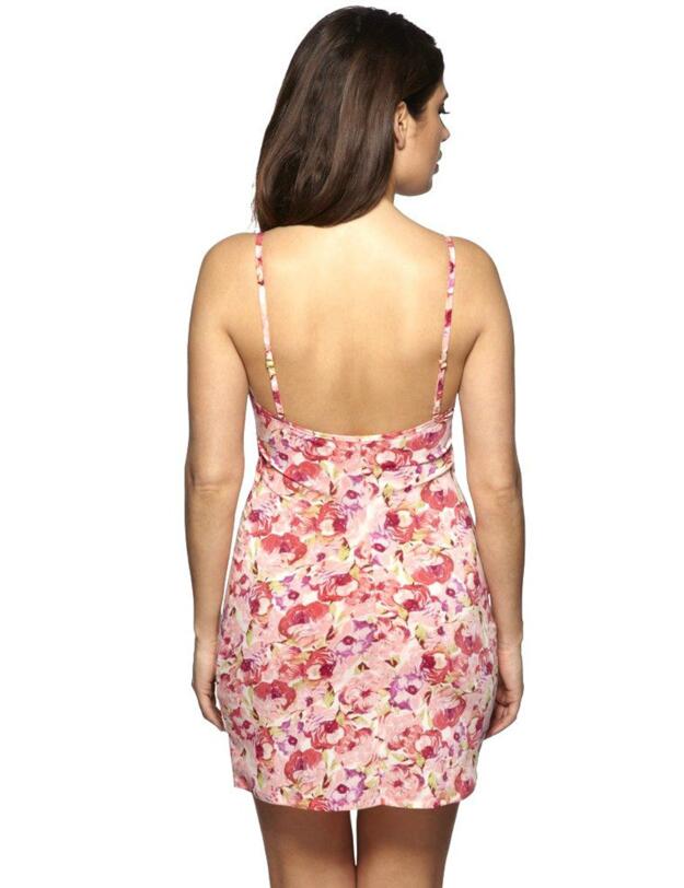 11129 Gossard Watercolor Roses Slip Dress - 11129 Pink (Rose)