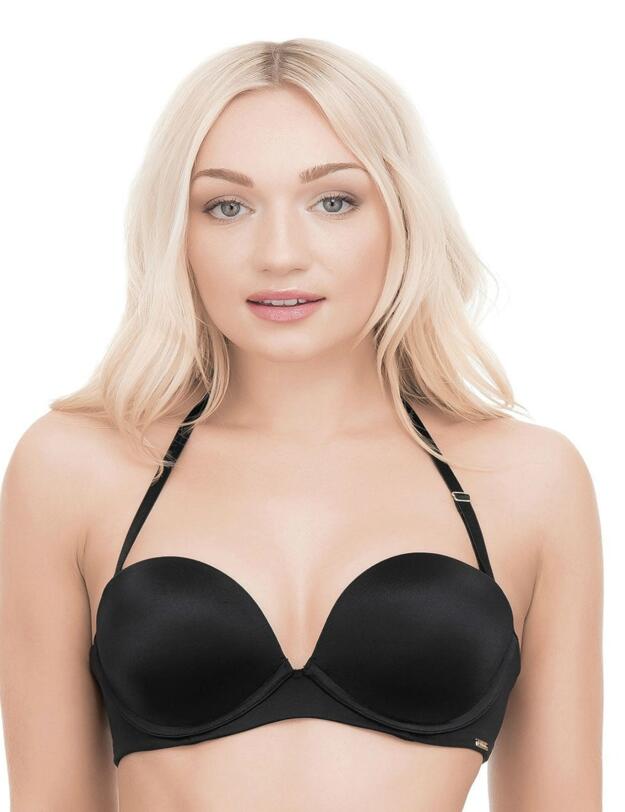 040100 Ultimo Removable Gel Multiway Plunge Bra - 040101 Black