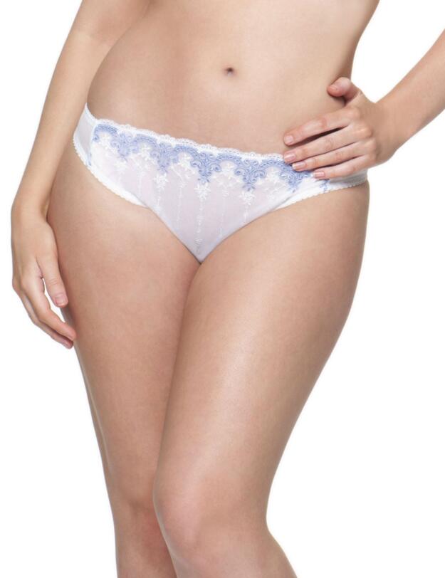 1502 Cury Kate Romance Thong White China Blue - 1502 Thong