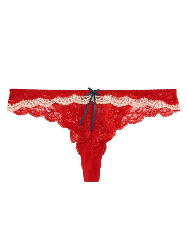H37-1155 Heidi Klum Astrid Thong Scarlet Sage/Bellini  - H37-1155 Thong