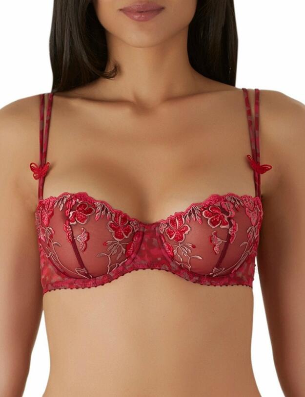 GA14 Aubade Fleurs De Pommier Half Cup Bra - GA14 Love Affair Red