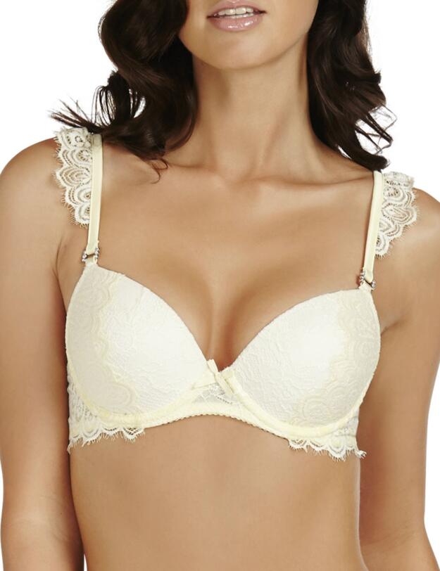 Pleasure State Kourtney Leigh Push Up Bra in Anise Flower/Ecru 