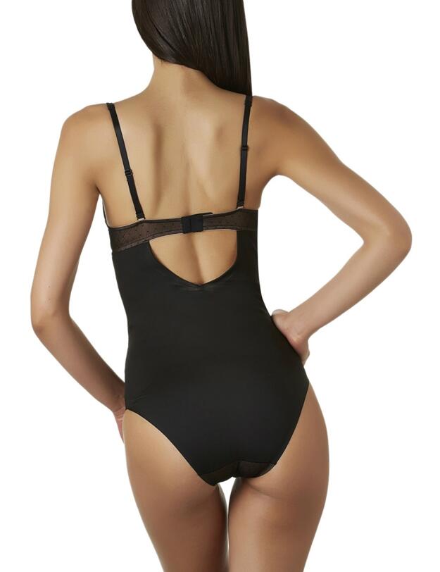 Aubade Plumetischic Moulded Plunge Body in Noir