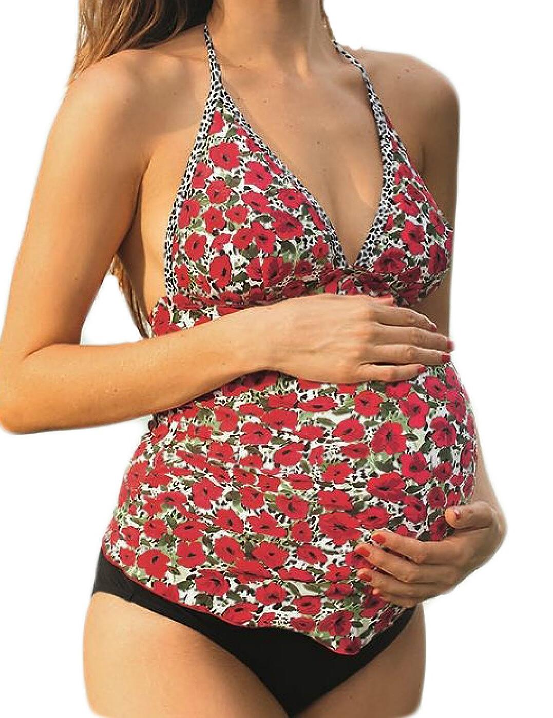 9631 Anita Two-Piece Maternity Tankini And Bikini Brief Swimwear Set - 9631 Original (Floral Print)