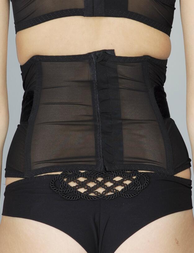16771 Maison Lejaby Officer Corset Belt Waist Nipper - 16771 Black