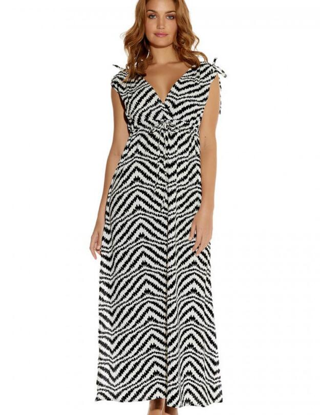 5981 Fantasie Montego Bay Maxi Dress - 5981 Black/White