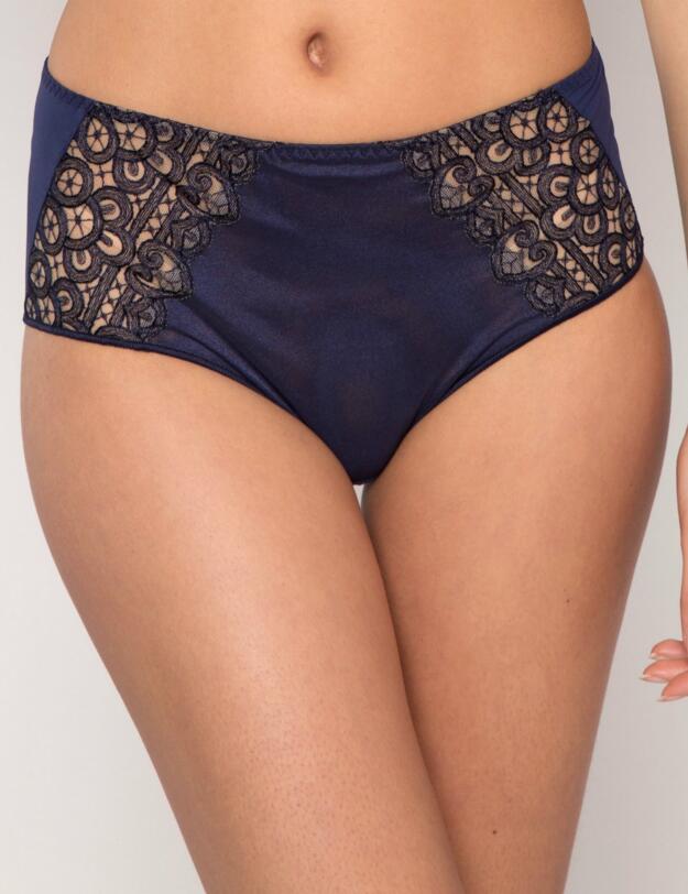 17164 Maison Lejaby Talisman High Waist Full Briefs - 17164 Nuit Noire (Midnight Blue)