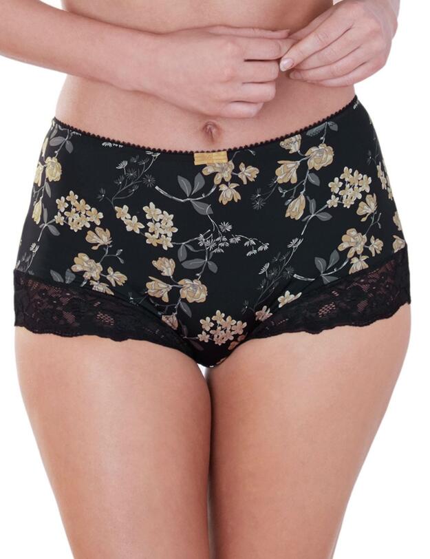 1727180 Charnos Flamenco Deep Brief Black/Gold - 1727180 Black/Gold