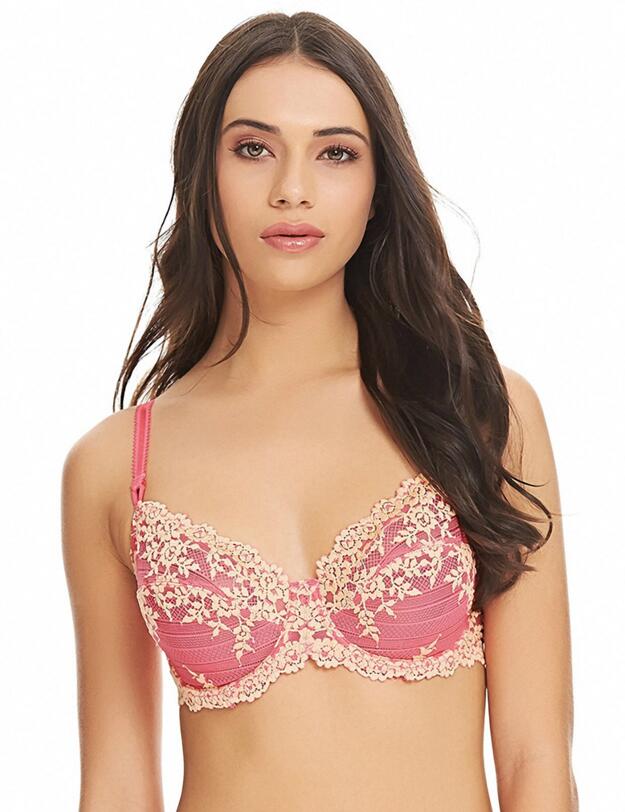 065191 Wacoal Embrace Lace Underwire Bra - 065191 Pink Lemonade/Cream Puff