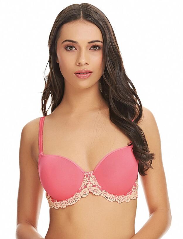 853191 Wacoal Embrace Lace Contour Bra - 853191 Pink Lemonade/Cream Puff
