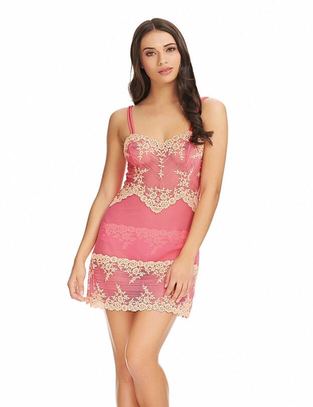 0814191 Wacoal Embrace Lace Chemise - 814191 Pink Lemonade/Cream Puff
