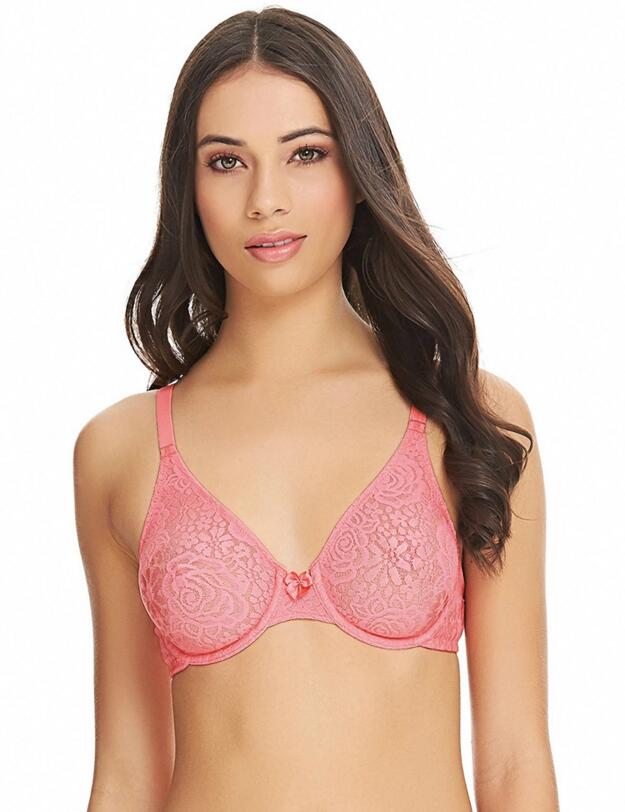 851205 Wacoal Halo Lace Underwired Bra - 851205 Conch Shell Pink