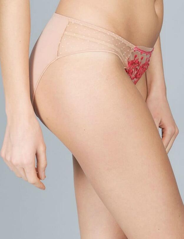 17363 Maison Lejaby Baisers De Paris Bikini Style Brief - 17363 Rose Tattoo
