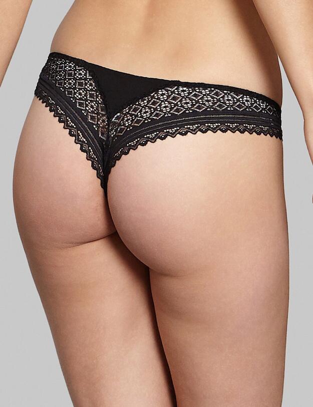 17662 Maison Lejaby Bohemienne Tanga Thong Brief - 17662 Noir (Black)