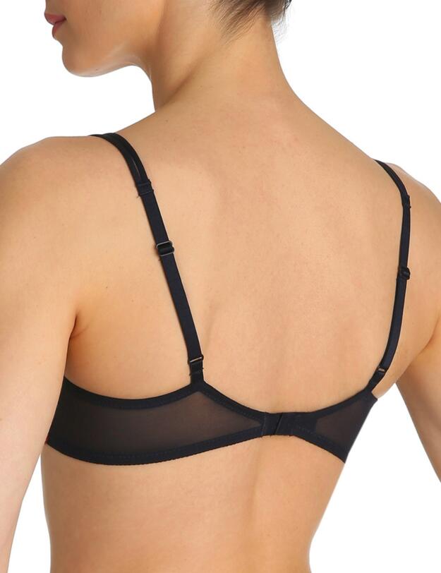 0102039 Marie Jo Lily Underwired Padded Balcony Bra - 0102039 Midnight Blue