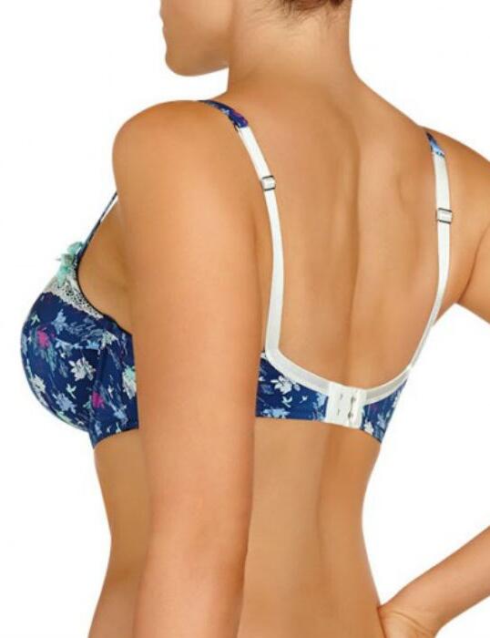 L23-0055 Evollove Splash Print & Lace Contour Bra Fly High Print/Estate Blue  - L23-0055 Contour Bra