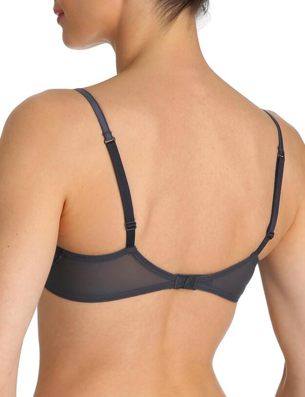 0102026 Marie Jo Natalie Seamless Round Padded Plunge Bra - 0102026 Marble Grey