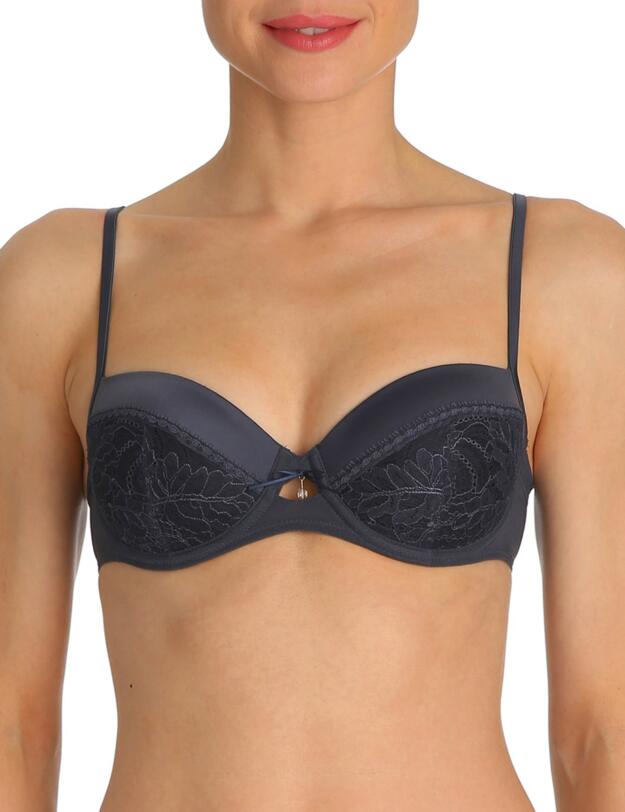 0102029 Marie Jo Natalie Padded Balcony Bra - 0102029 Marble Grey