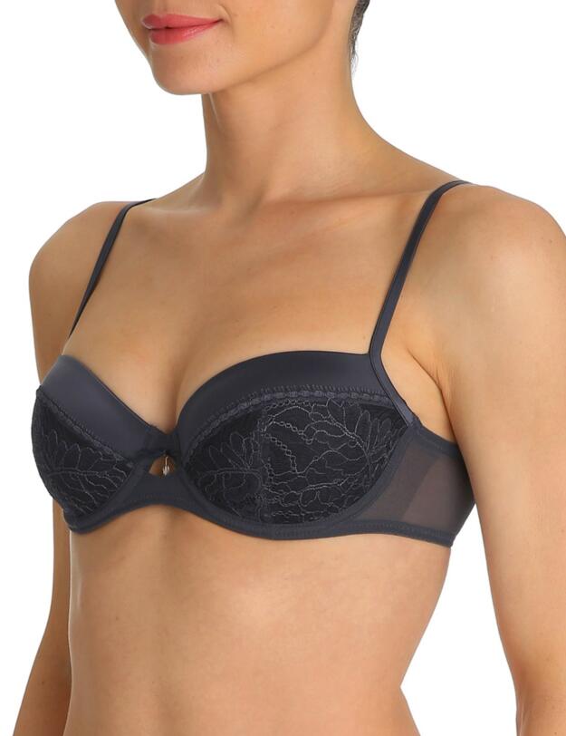 0102029 Marie Jo Natalie Padded Balcony Bra - 0102029 Marble Grey
