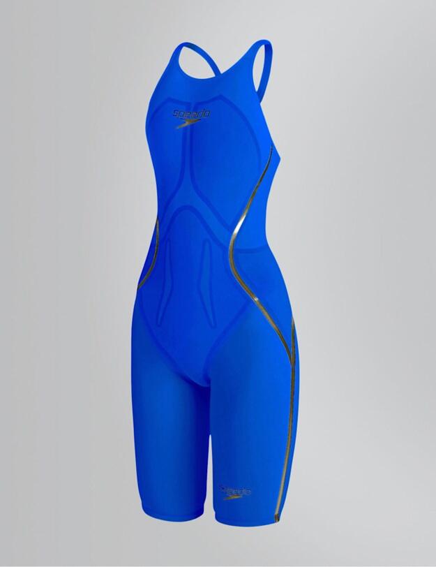 Speedo Fastskin LZR Racer X Open Back Kneeskin - 809752B007 Blue/Gold