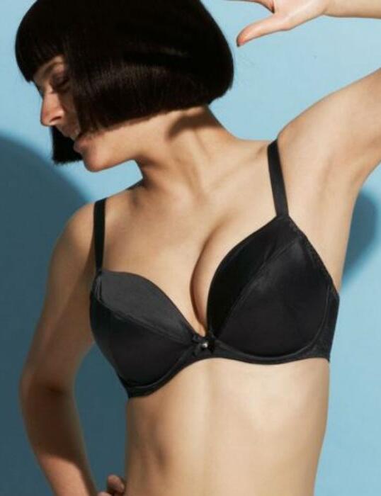 3411 Freya Retro Basic Lightly Padded Underwired Plunge Bra - 3411 Black