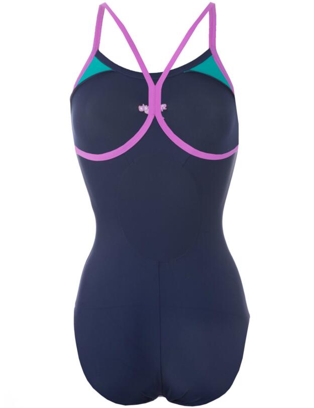 810837B373 Speedo Splice Thinstrap Racerback Swimsuit - 810837B373 Navy/Purple