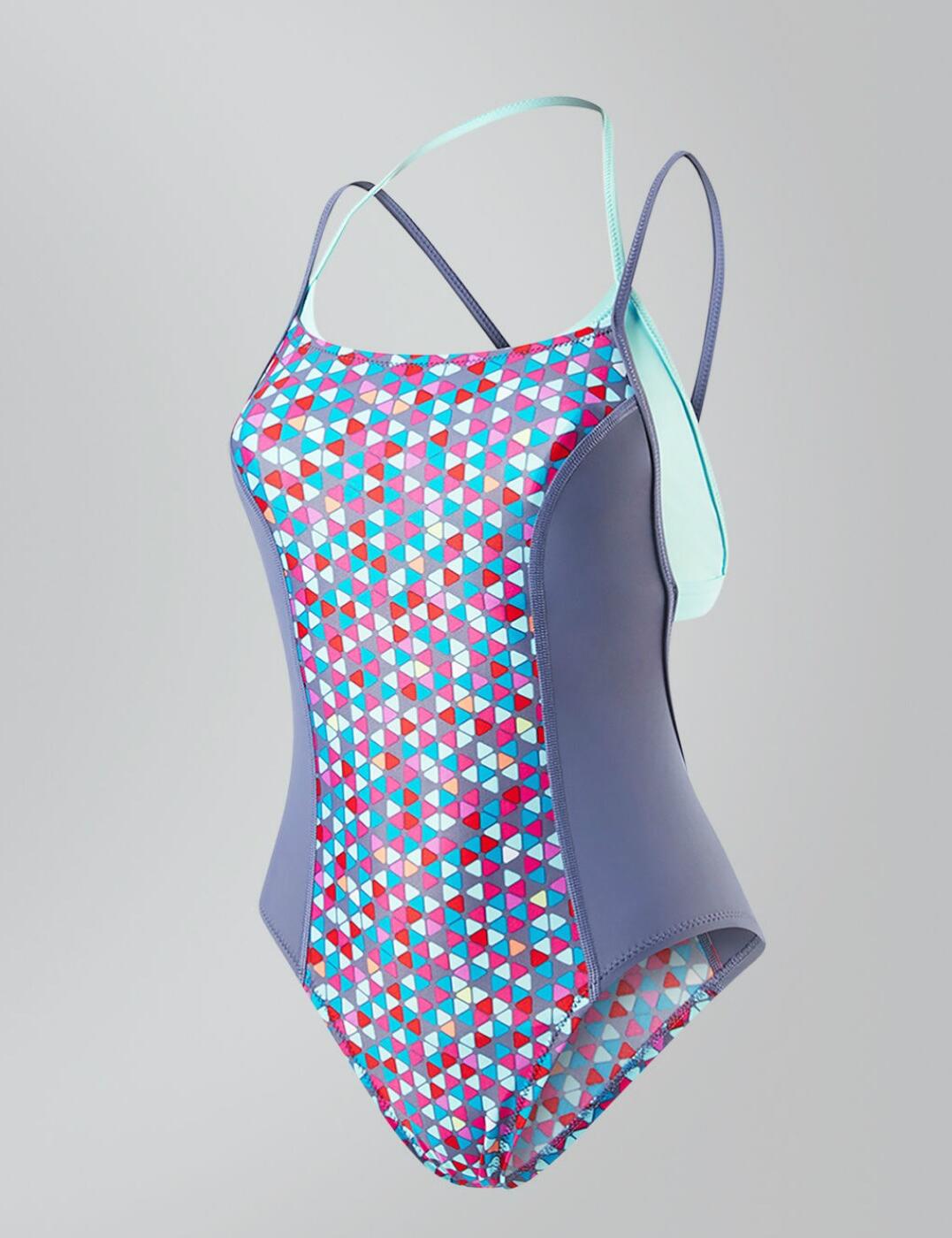 810909B620 Speedo H2O Active Astro Pop Loopback Swimsuit - 810909B620 Pink/Grey