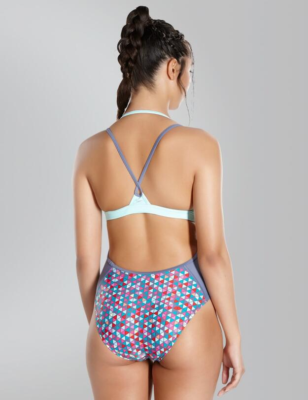 810909B620 Speedo H2O Active Astro Pop Loopback Swimsuit - 810909B620 Pink/Grey