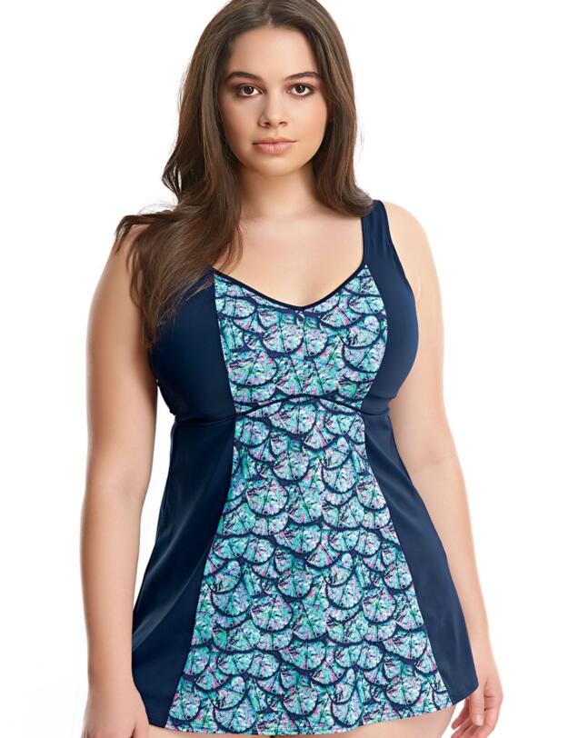 7081 Elomi Abalone A-Line Tankini Top Midnight - 7081 Tankini Top