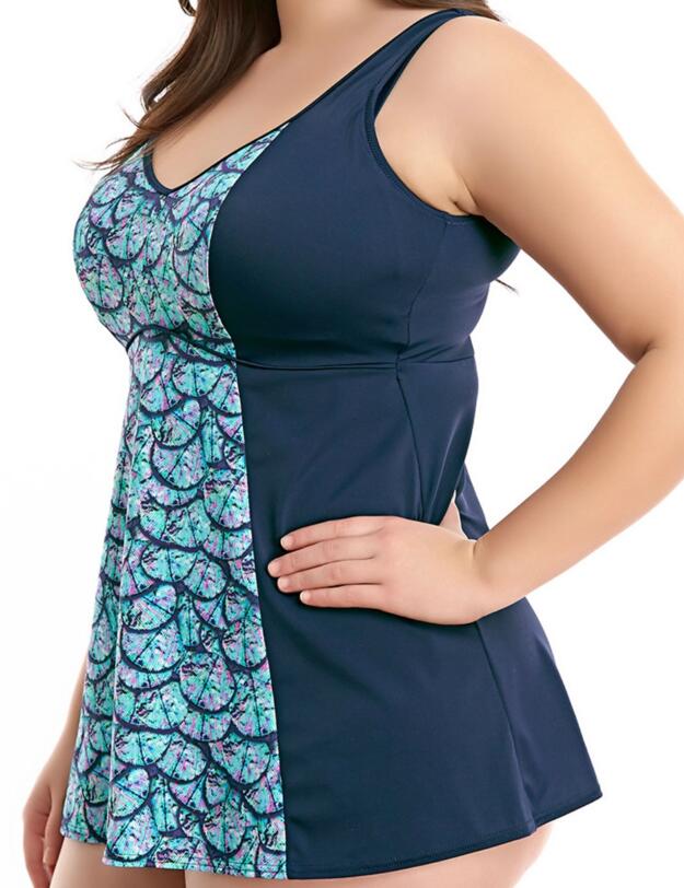 7081 Elomi Abalone A-Line Tankini Top Midnight - 7081 Tankini Top