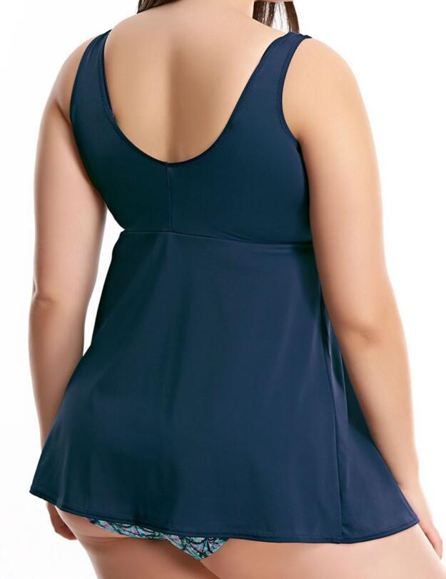 7081 Elomi Abalone A-Line Tankini Top Midnight - 7081 Tankini Top