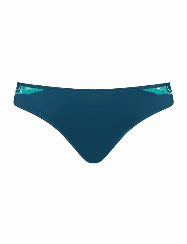 W05GE Wonderbra Refined Glamour Tanga Brazilian Sea Bottom Blue - W05GE Sea Bottom Blue
