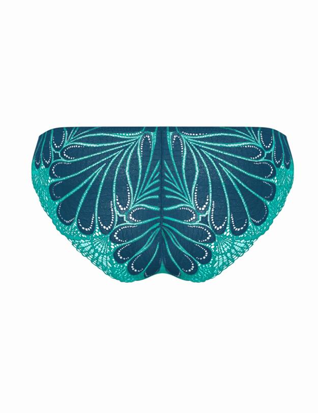 W05GE Wonderbra Refined Glamour Tanga Brazilian Sea Bottom Blue - W05GE Sea Bottom Blue