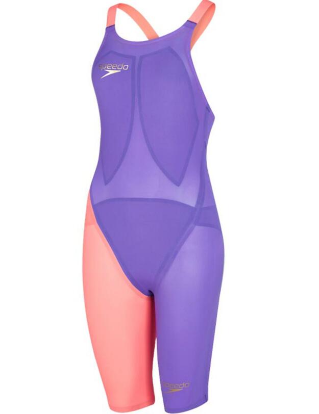 809170B682 Speedo Fastskin Lazer Elite V2 Open Back Kneeskin - 809170B682 Purple/Red