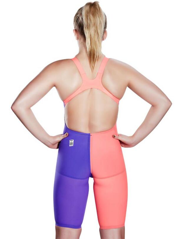 809170B682 Speedo Fastskin Lazer Elite V2 Open Back Kneeskin - 809170B682 Purple/Red